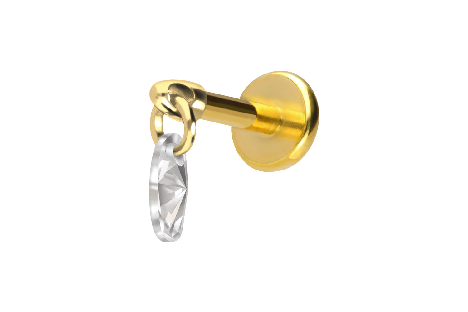 Titan Labret mit Push Fit KRISTALLOVAL | GO = Goldfarben | 1 | 6 | KK = Kristallklar | PFT5063_[292794]